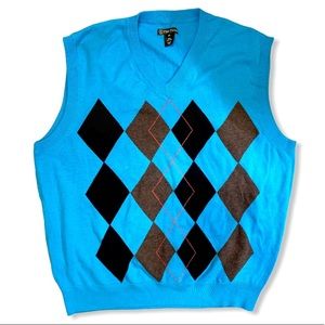 Men’s Pro Tour V-neck Argyle Sweater Vest XL